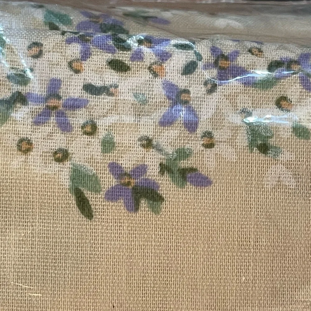 🆕Sears Full-Size Sheet Set beige with Purple Floral cottage core 1980s double‎